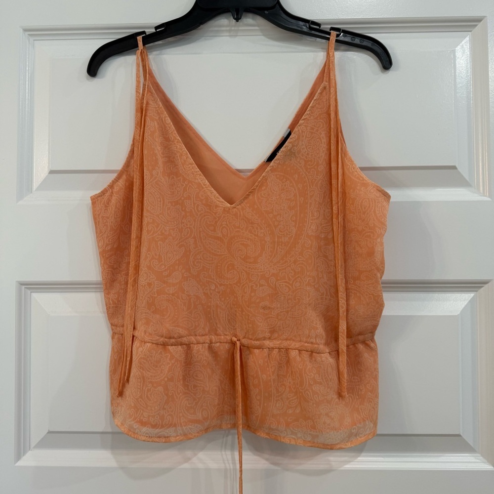 Vitamin C Orange Paisley Peplum | Romantic Maximalist Cami